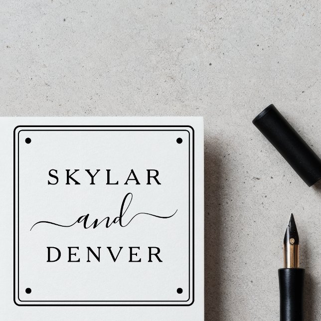 Sello Automático Create Your Own Minimalist Script Couple's Name  (Subido por el creador)