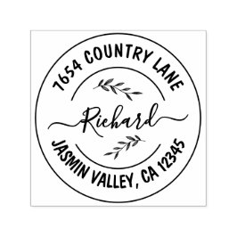 Sello Automático Create Your Own Modern Round Return Address 