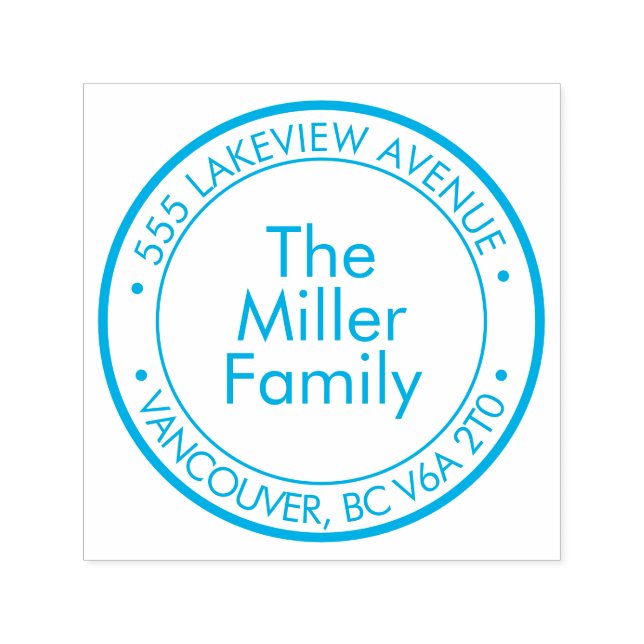 Sello Automático Create Your Own Rubber Family Address Stamp (Diseño)