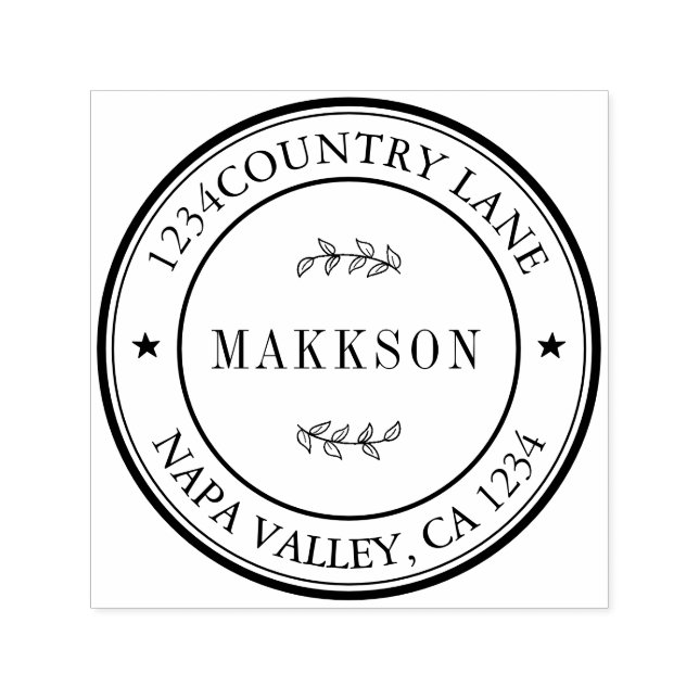 Sello Automático Cree su propio estilo moderno de retorno de redond (Diseño)