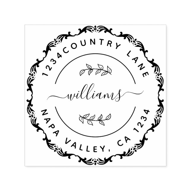 Sello Automático Cree su propio y moderno retorno redondeado autoen (Diseño)