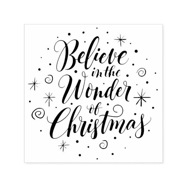 Sello Automático Creer en la maravilla de los Navidades de la magia (Diseño)