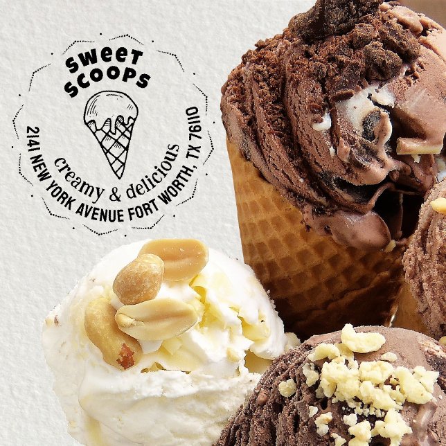 Sello Automático Crema de hielo personalizada cremosa y deliciosa (Subido por el creador)