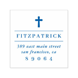 Sello Automático Cruz cristiana | Dirección de devolución de nombre