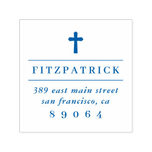 Sello Automático Cruz cristiana   Dirección de devolución de nombre