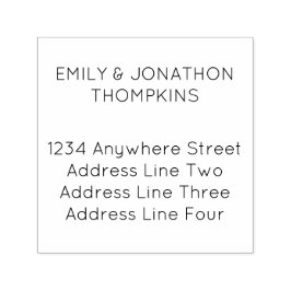 Sello Automático Cuadrado de direcciones de devolución de nombres s