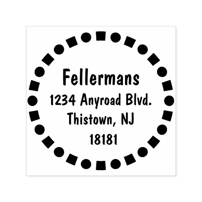 Sello Automático Cuadrados y círculos (Diseño)