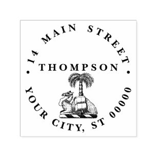 Sello Automático Cubierta heráldica de color de la palma de camello