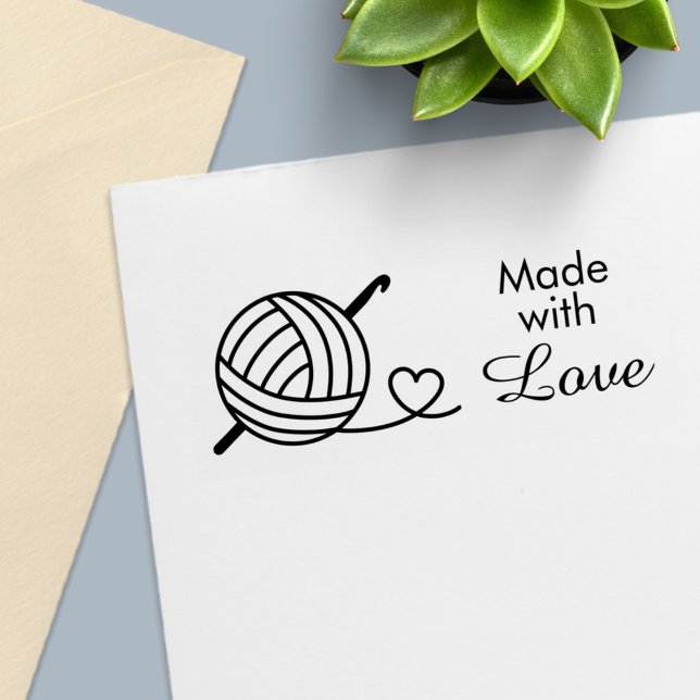 Sello Automático Cuchillo de crocheting yarn - hecho con amor (Subido por el creador)