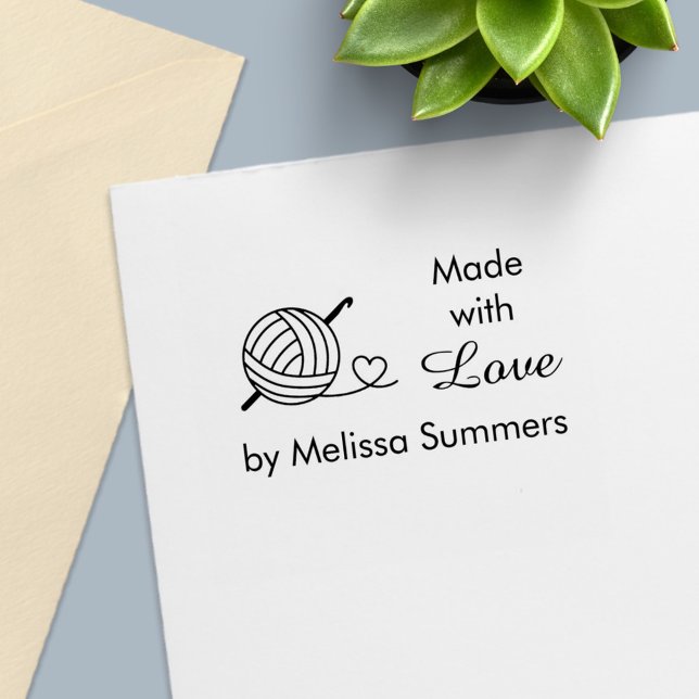 Sello Automático Cuchillo de crocheting yarn hecho con amor 1 (Subido por el creador)