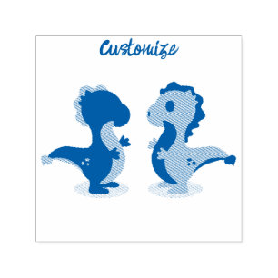 Sello Automático Cuidado par de dinosaurios Thunder_Cove
