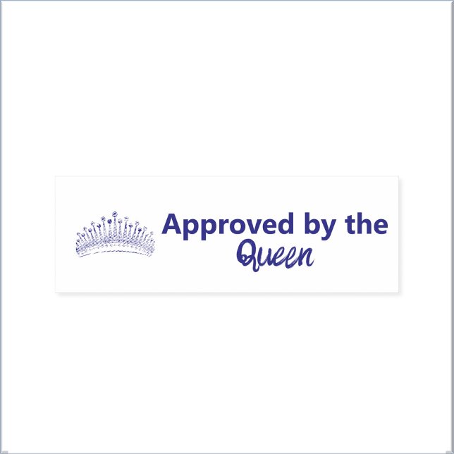 Sello Automático Curiosa Gracia Aprobada Por La Reina (Bookmark my store! https://www.zazzle.com/store/capricepetit)