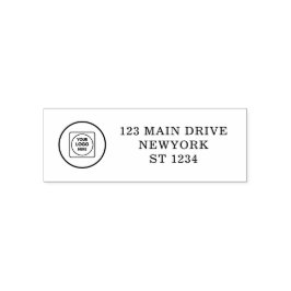 Sello Automático Custom Business Logo Company Address Stamp Design