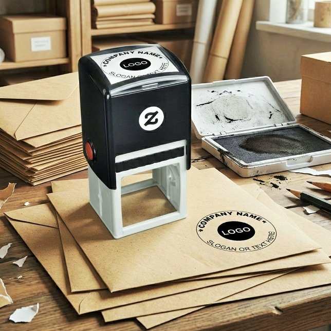 Sello Automático Custom Logo Stamp for Paper (Business Name Seal) (logo stamp for paper bags)