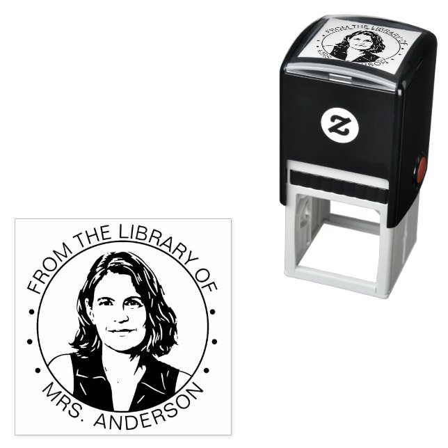Sello Automático Custom Photo Library Teacher Self Inking Stamp (In Situ)