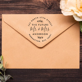 Sello Automático Custom The Future Mr & Mrs Wedding Return Address