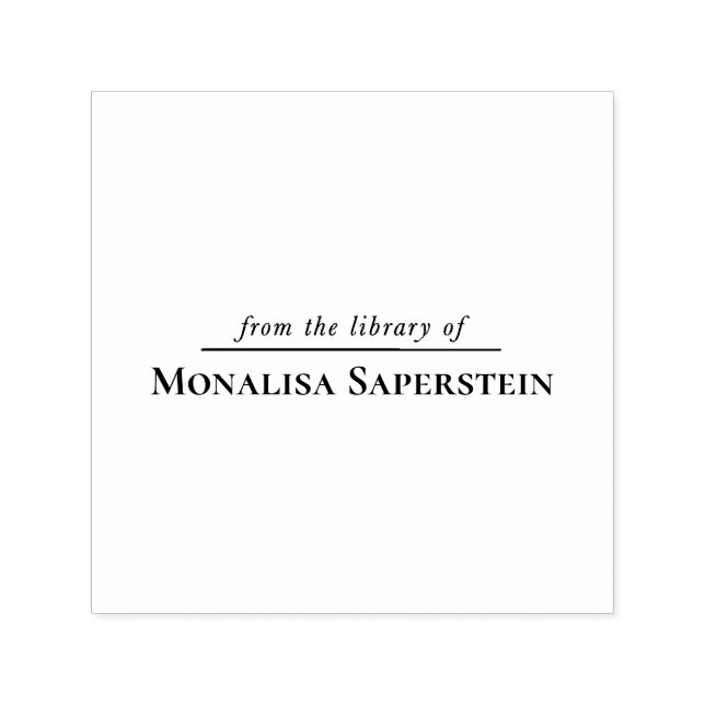 Sello Automático CUSTOMLibrary book stamp, simple elegant (Diseño)