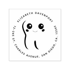 Sello Automático Cuta dental dental dental sonriente feliz