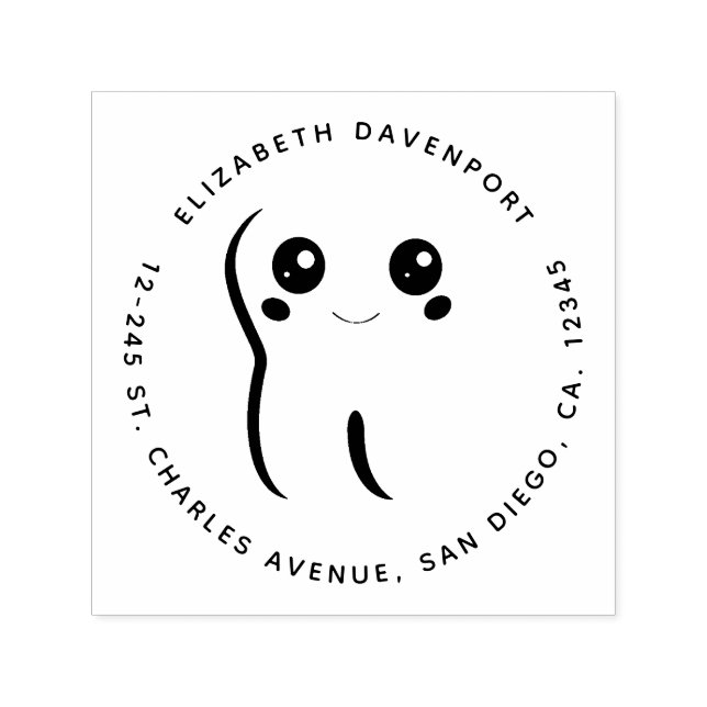 Sello Automático Cuta dental dental dental sonriente feliz (Diseño)