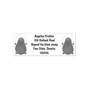Sello Automático Cute aguacate salto cuerda personalizado ilustraci
