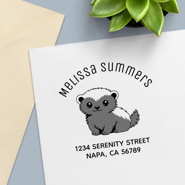 Sello Automático Cute Cartoon Honey Badger Arch Address (Subido por el creador)