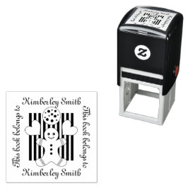 Sello Automático Cute Cookie Gingerbread Man Este Libro Pertenece A