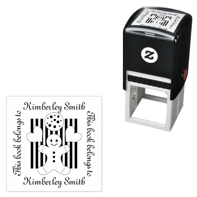 Sello Automático Cute Cookie Gingerbread Man Este Libro Pertenece A (In Situ)