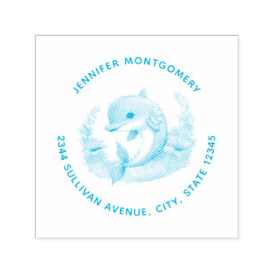 Sello Automático Cute Dolphin Sea Creature