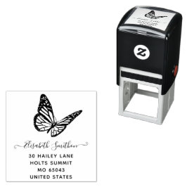 Sello Automático Cute elegante animal mariposa estacionador persona
