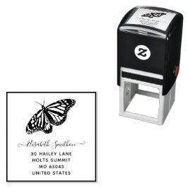 Sello Automático Cute elegante animal mariposa estacionador persona