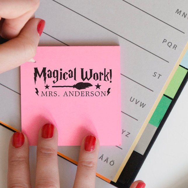 Sello Automático Cute Fun Magical Work Teacher Gift (Subido por el creador)