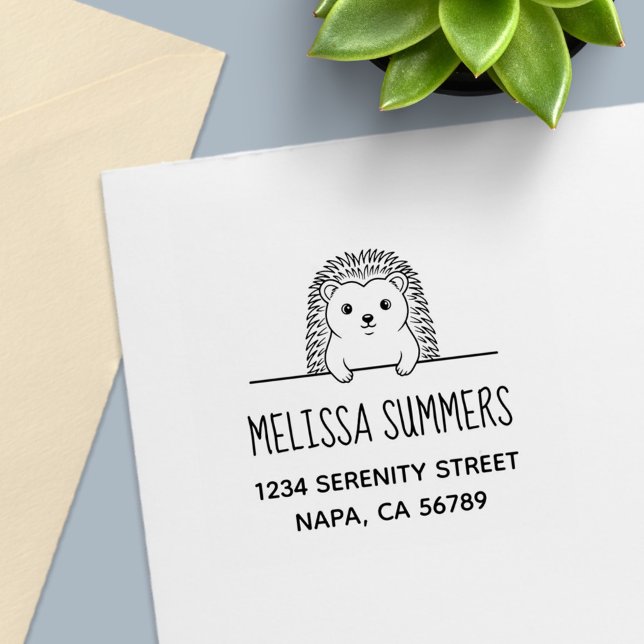 Sello Automático Cute Hedgehog Address (Subido por el creador)