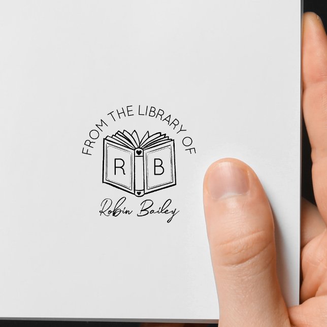 Sello Automático Cute Nombre e Iniciales Biblioteca Personal Bookpl (Subido por el creador)