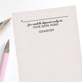 Sello Automático Cute Para Depósito Móvil Solo Personal