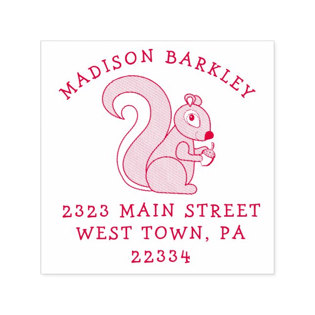 Sello Automático Cute Squirrel (Diseño)