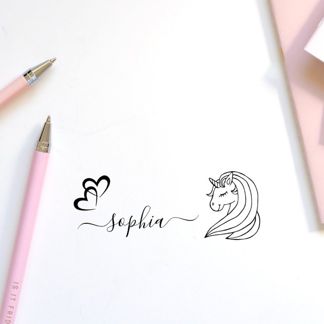 Sello Automático Cute Sweet Unicorn Chicas de nombres personalizado (Subido por el creador)