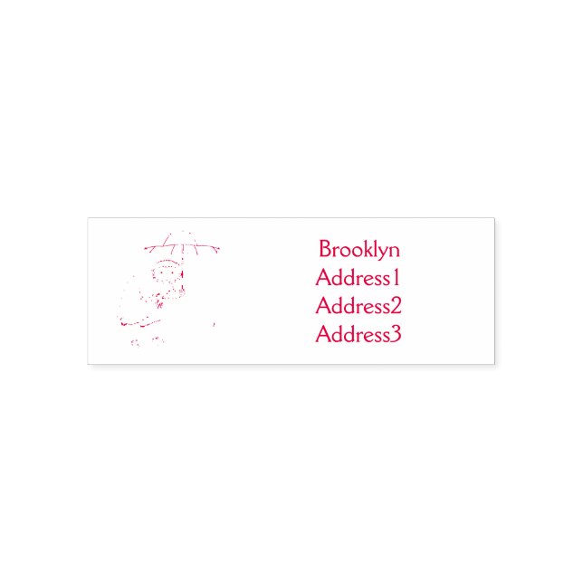 Sello Automático Cute Tarsier con ilustracion personalizado paragua (Diseño)