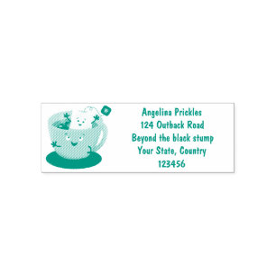 Sello Automático Cuto teabag taza personalizado personaje de humor
