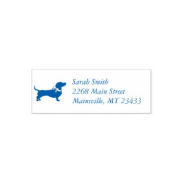 Sello Automático Dachshund Wiener Dog Baby Shower Blue Boy