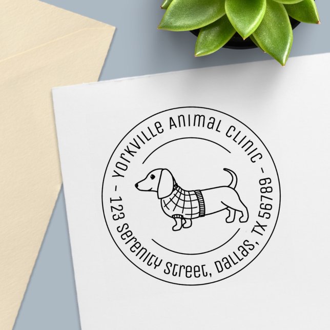 Sello Automático Dachshund Wiener Dog Veterinaria (Subido por el creador)