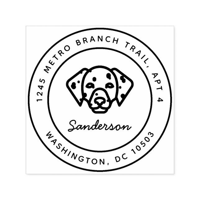 Sello Automático Dalmation Dog Return Address Stamp Self-Inking (Diseño)