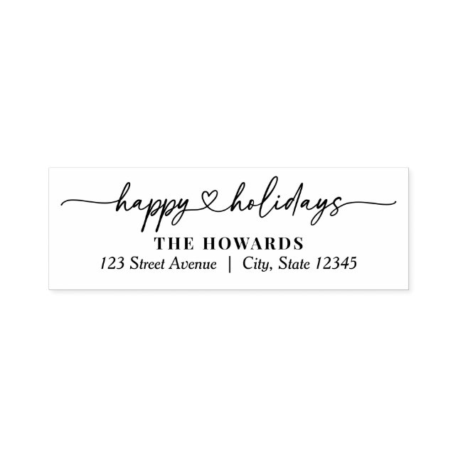 Sello Automático Darling Heart Happy Holidays Self-Inking Stamp (Diseño)