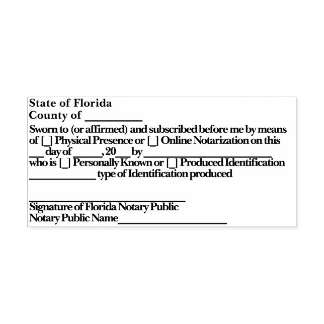 Sello Automático de Juramento Notarial de Florida (Diseño)