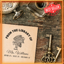 Sello Automático De La Biblioteca De | Gracioso libro de profesores