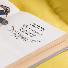 Sello Automático De La Biblioteca De La Rama Personalizada De La Ve