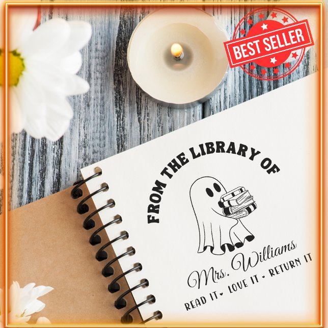 Sello Automático De La Biblioteca De | Libro De Profesor Fantasma D (Subido por el creador)