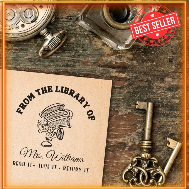 Sello Automático De La Biblioteca De | Libro Divertido Para Maestro (Subido por el creador)