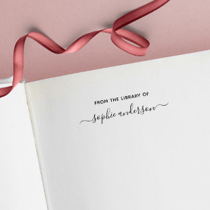Sello Automático De La Biblioteca De Nombres De Guión De Moda
