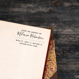 Sello Automático De La Biblioteca De Nombres Leer Me Encanta Devolv