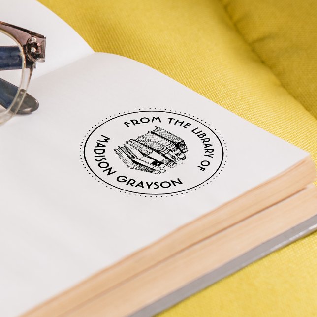 Sello Automático De La Biblioteca De Personalizadas (From The Library Of Personalized Self-inking Stamp)
